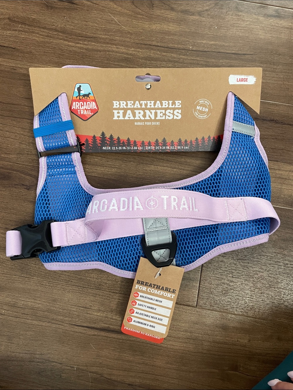 Arcadia Breathable Mesh Harness - Blue & Lavender